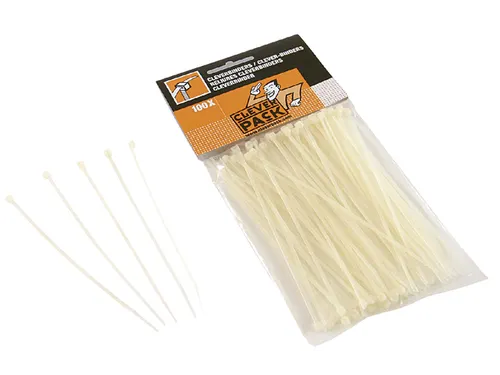 Inbindstrip CleverPack cleverbinder kabel 10/20cm wit 100 stuks