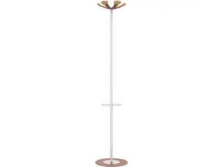 Unilux kapstok Aurora Staand Wit/Rood Beukenhout 6 haken - 1
