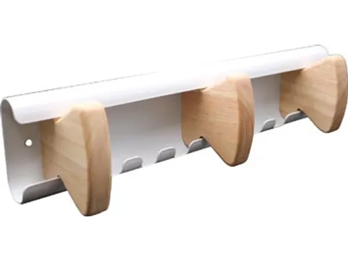 Unilux Wandkapstok Aurora Wit Beukenhout 3 haken