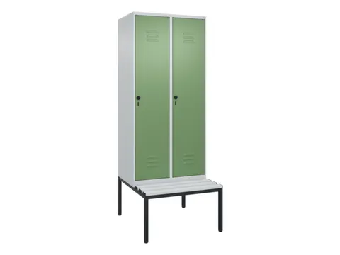 armoire vestiaire noir et blanc HxlxP 2120x800x815mm 2compart.