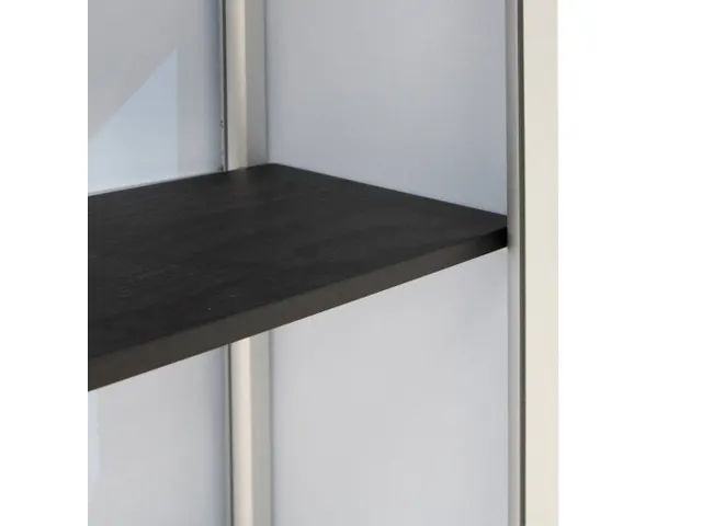 Comptoir FlexFrame 100x100cm cadre argent plateau noir