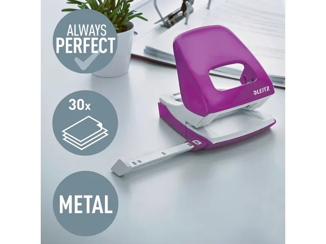 Perforator Leitz WOW NeXXt 2-gaats paars