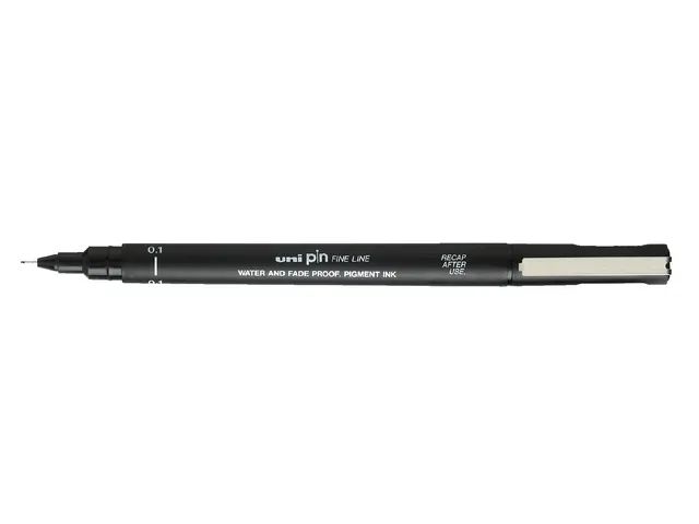 Fineliner Uni-ball Pin zwart 0.1mm