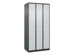 dubbeldekse locker,HxBxD 1850x900x500mm,3x2vak.,vak B 300mm,cil.-slot