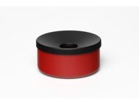 Tafelasbak H X Ø 80x 155mm Plaatstaal Rood