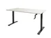 Bureau Assis-debout Dextro Slinger Pieds T 180x80 Blanc - Cadre Noir