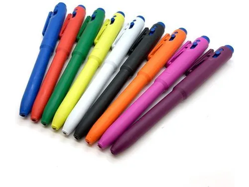 BST J800 Detecteerbare drukpen Wit Schrijfkleur Blauw 25 Stuks