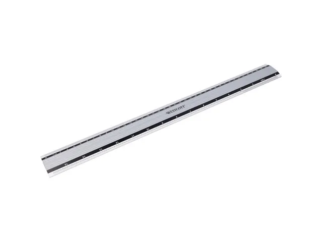 Liniaal Westcott aluminium 40cm met anti slip