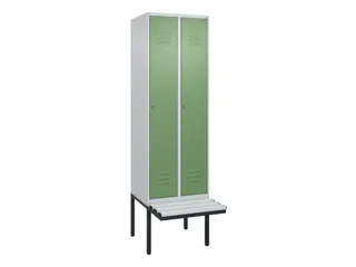 locker met bank,HxBxD 2120x600x815mm,2vak,vak B 300mm,cil.-slot - 1