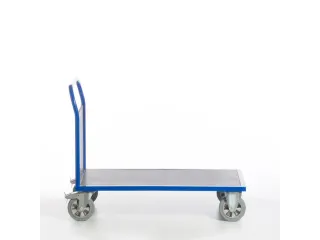 Platformwagen 1000kg Laadvlak Lxb 1200x800mm 1 Kopwand Ral 5010 - 1