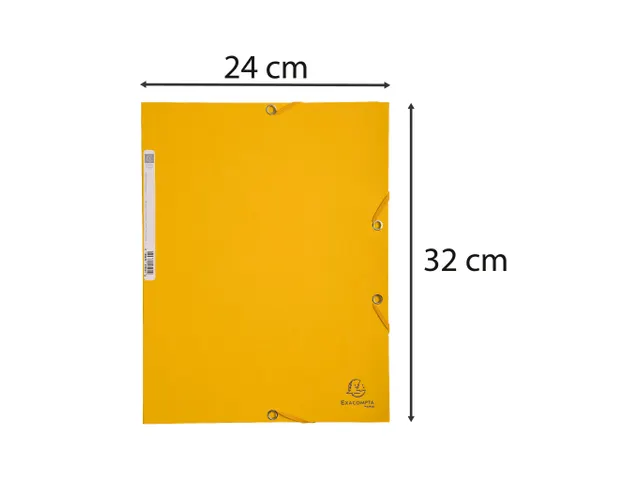 Elastomap glanskarton 400 3 klep geel