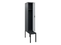 locker met bank,HxBxD 1950x300x815mm,1vak,vak B 300mm,cilinderslot