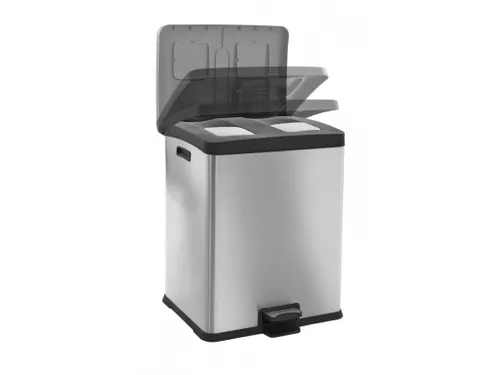Ruime Rechthoekige Rejoice Pedaalemmer 60 Liter Mat Rvs