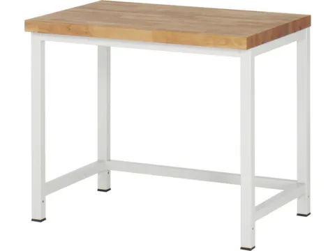 werkbank,HxBxD 840-1040x1000x700mm,beukblad,draagverm. 1250kg,RAL7035