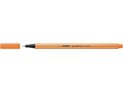 Fineliner STABILO point 88/054 neon oranje 0.4mm