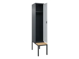locker met bank,HxBxD 2120x400x815mm,1vak,vak B 400mm,cilinderslot - 1