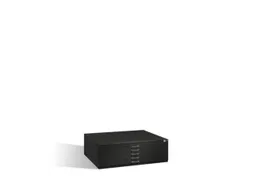 tekeningenkast,HxBxD 420x1350x960mm,romp RAL7021,front RAL3003