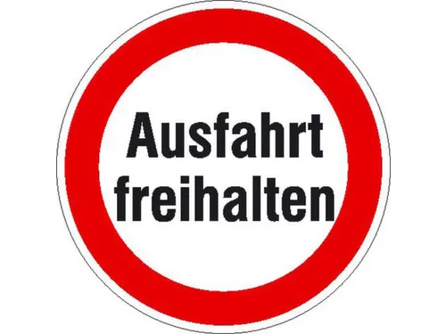 verbodsbord,Uitrit vrijhouden,aluminium gemerkt,gemoffeld,Ø 315mm