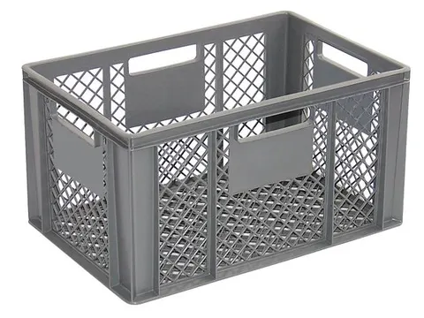 Euronorm Stapelkrat Pe 320x600x400mm 63liter Open Grijs