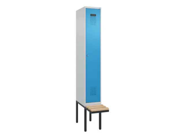 locker met bank,voor scheiding van kleding,HxBxD 2120x300x815mm,1vak