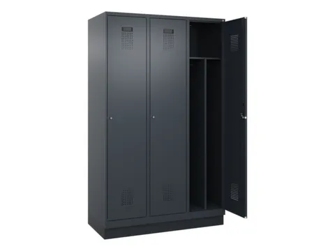 locker voor scheiding van kleding,HxBxD 1950x1200x500mm,3vak