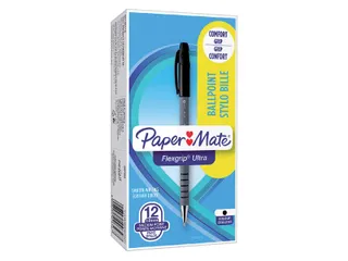 Balpen Paper Mate Flexgrip Ultra stick medium zwart - 5