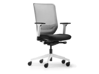 Dauphin Bureaustoel to-sync pro white hoge netrugleuning zwart - 1