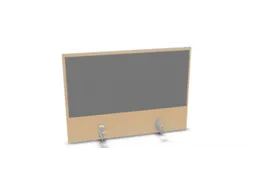 opzetpaneel v. bureau aanbouw achter B 800mm NE-esdoorn BN8078-grijs