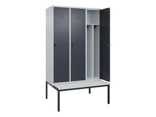 locker voor scheiding van kleding,HxBxD 2120x1200x815mm,3vak