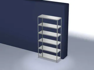 magazijnstelling,grondveld,HxBxD 2500x1300x500mm,vaklast 350kg - 1