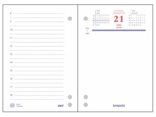 Omlegblok 2027 Brepols 1dag/2pagina's universele ponsing - 2
