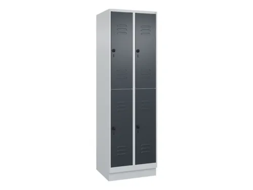 dubbeldekse locker,HxBxD 1950x600x500mm,2x2vak.,vak B 300mm