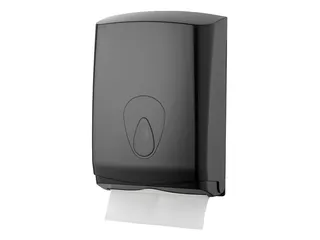 PlastiQline Handdoekdispenser midi kunststof zwart wandmontage - 1