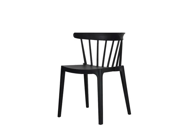 Stapelstoel Essentials Windson polypropyleen Zwart terrasstoel