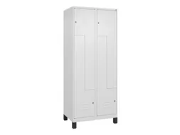 Z-garderobekast,HxBxD 1950x800x500mm,vak B 200/400mm,cil.-slot,voeten