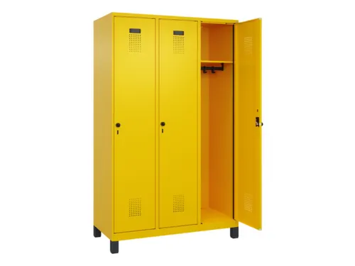 locker,HxBxD 1950x1200x500mm,3vak,vak B 400mm,draaigrendel,voeten