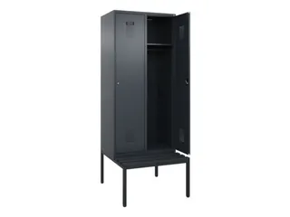 locker met bank,HxBxD 2120x800x815mm,2vak,vak B 400mm,cilinderslot - 1