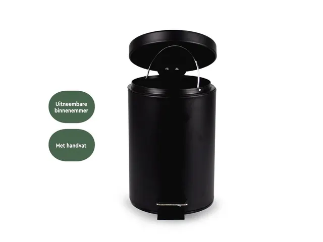 Pedaalemmer Zwart 3 Liter