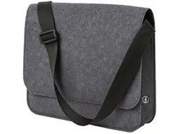 Laptoptas Messenger RPET donker grijs 36x27x8cm