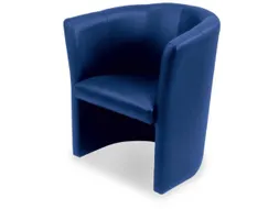 Fauteuil Echt Leer Zit Hxbxd 46X48X49Cm Totale Hxb 77X69Cm Donkerblauw