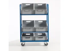 Bijzetwagen Euronorm Bakken 825x610mm Met 6 Eurobakken 200kg