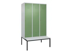 locker voor scheiding van kleding,HxBxD 2120x1200x815mm,3vak