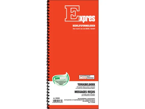 Terugbelboek Sigel Expres zelfkopierend met spiraal FSC