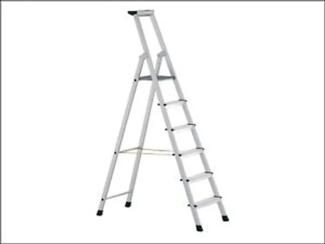 escabeau industriel,à un côté,7marche(s),Hauteur 1,74m,lisse L 2,64