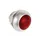 Ronde Metalen Drukschakelaar Met Rood Kapje - 1P Spst Off-(On)