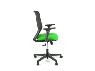 Bureaustoel EN1335 Linea Tekna 01 zwart/groen met 2D armleuning - 3