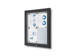Vergrendelbaar vitrine mededelingenbord Outdoor 4xA4 Antraciet