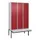 locker met bank,HxBxD 2120x1200x815mm,3vak,vak B 400mm,draaigrendel