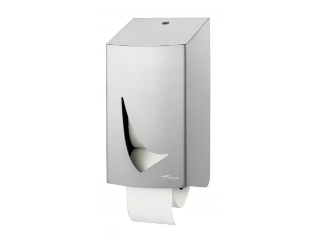 Toiletpapier Dispenser RVS Voor 2 rollen Kokerloos Toiletpapier