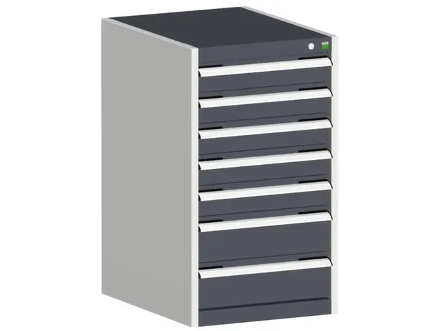 ladekast HxBxD 900x525x650mm 7laden romp RAL7035 front RAL7016